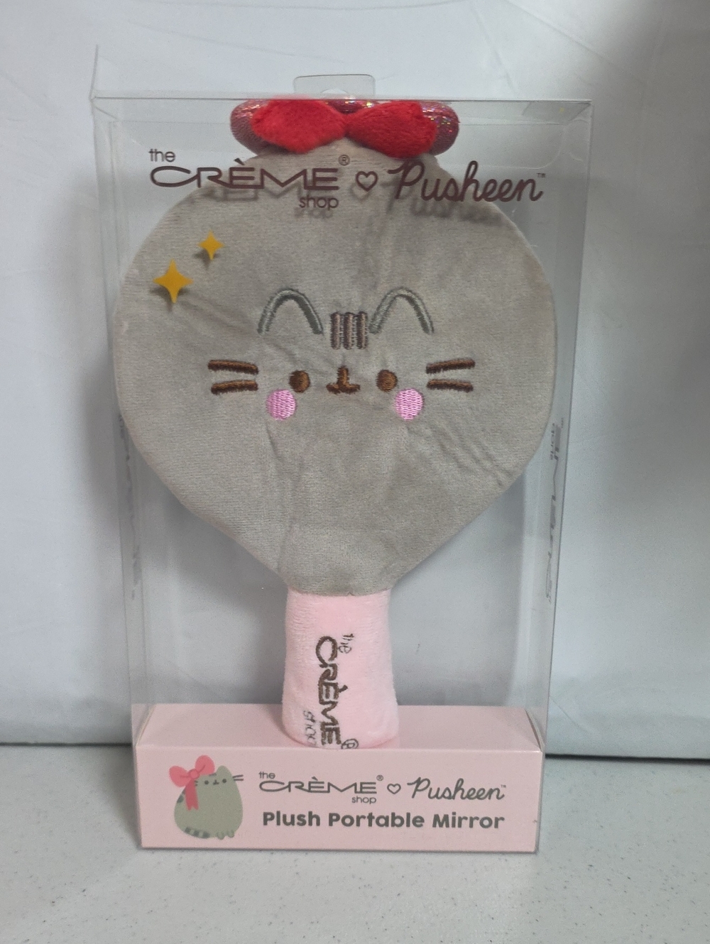 The‎ Crème Shop Pusheen Plush Hand Mirror - Gray & Pink